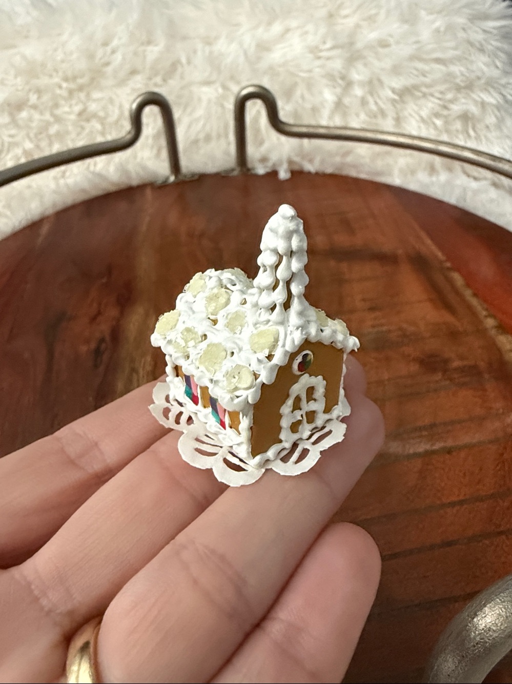 Vintage Antique Doll House Miniature Set Of 6 Christmas Very Detailed, RARE - Picture 12 of 13